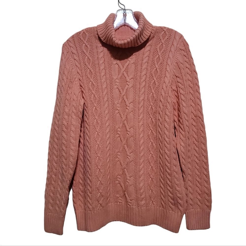 Croft and Barrow  Orange Turtleneck LongSleeve Sweater Sz Medium